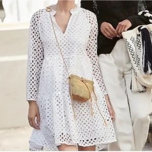 J Crew white popover mini dress - size Medium